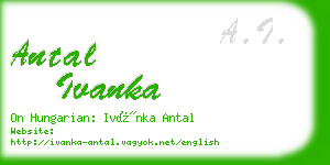 antal ivanka business card